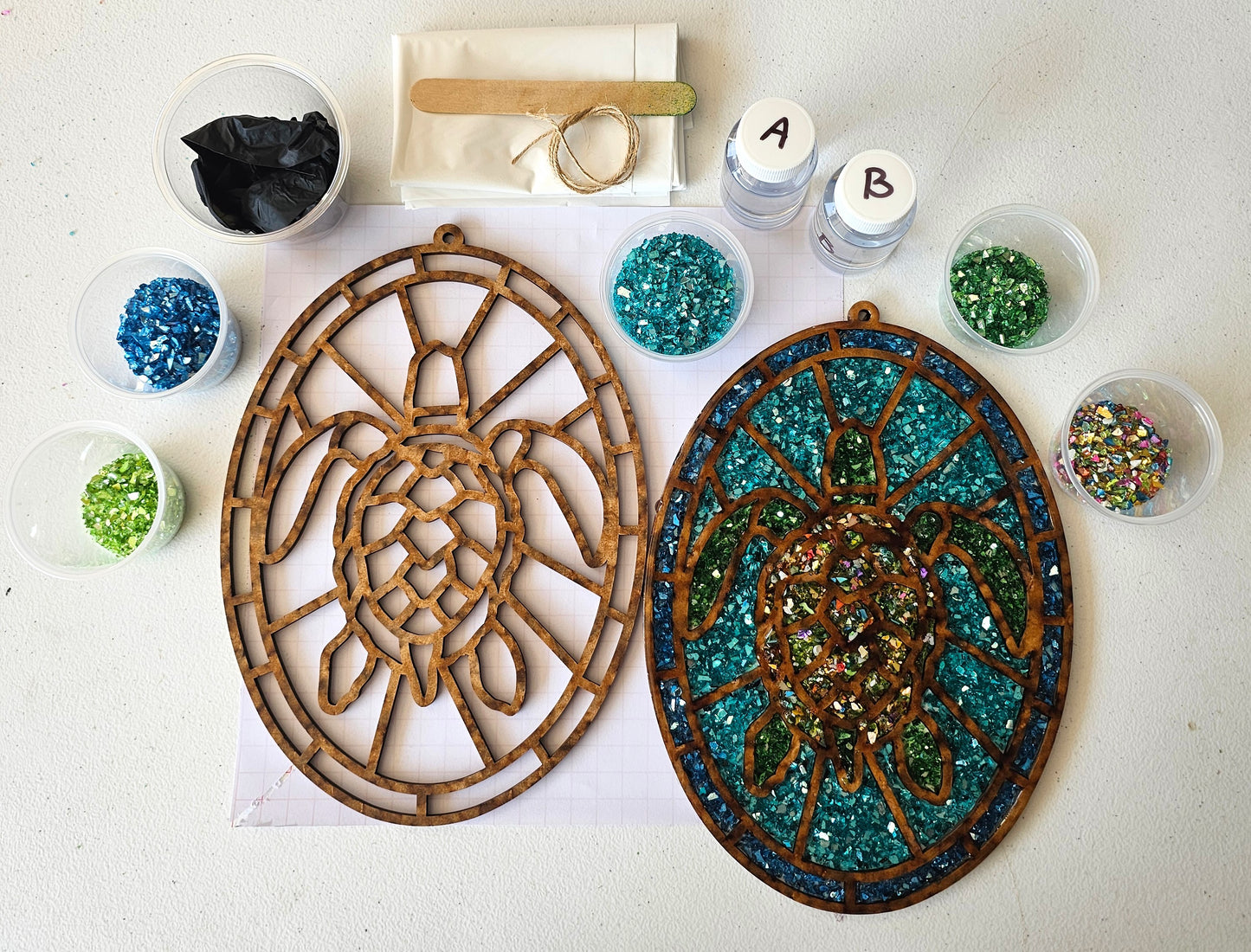 Sea Turtle Suncatcher Art Kit